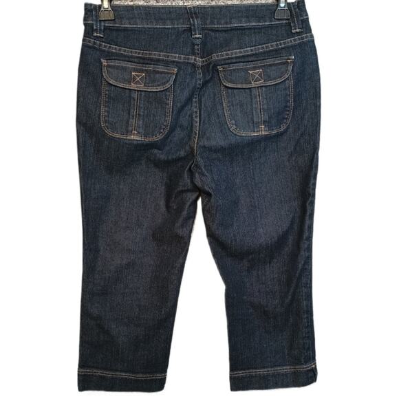 Chicos Jeans Womens Dark Wash Platinum Denim Ultimate Fit Capri Crop Size 1 US 8 - Picture 2 of 10